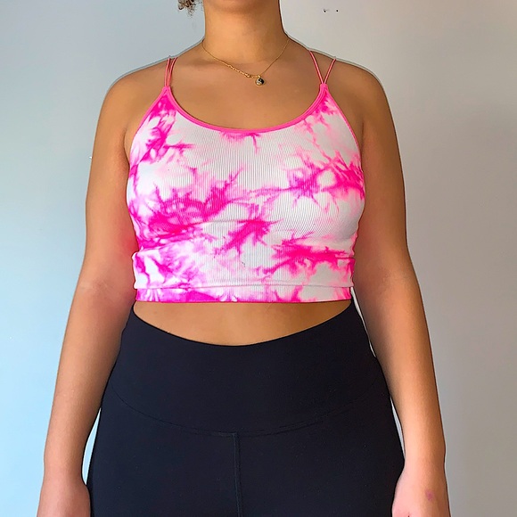 Hot Pink Tie Dye Tank Top - Picture 1 of 4